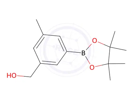 Chemical structure of (3-Methyl-5-(4,4,5,5-tetramethyl-1,3,2-dioxaborolan-2-yl)phenyl)methanol
