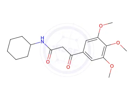 Chemical structure of N-Cyclohexyl-2-(3,4,5-trimethoxybenzoyl)acetamide