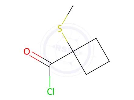 Chemical structure of Cyclobutanecarbonyl chloride, 1-(methylthio)-(9CI)