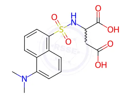 Chemical structure of DANSYL-DL-ASPARTIC ACID DI(CYCLOHEXYLAMM
