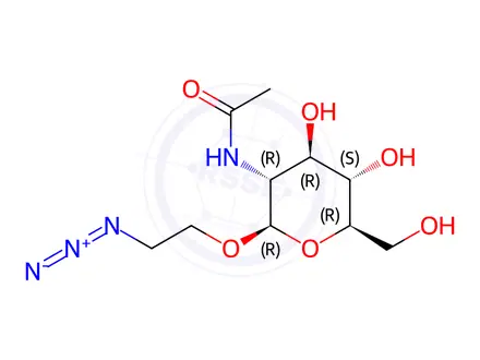 Chemical structure of 2-Azidoethyl 2-Acetamido-2-deoxy-beta-D-glucopyranoside