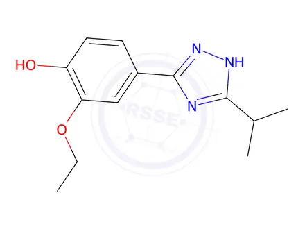 Chemical structure of 2-Ethoxy-4-(3-isopropyl-1H-1,2,4-triazol-5-yl)phenol
