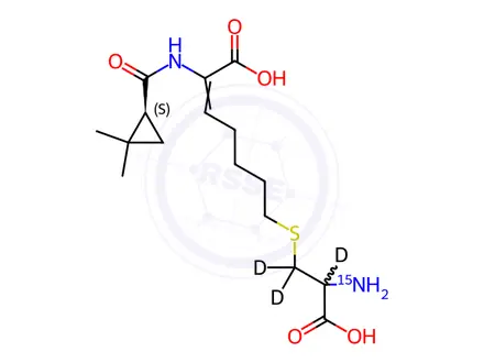 Chemical structure of Cilastatin-15N-d3
