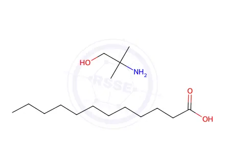 Chemical structure of lauric acid, compound with 2-amino-2-methylpropan-1-ol (1:1)
