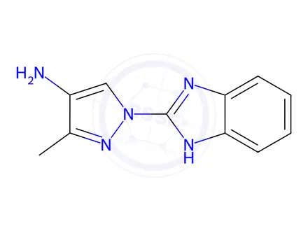 Chemical structure of 1-(1H-1,3-Benzodiazol-2-yl)-3-methylpyrazol-4-amine