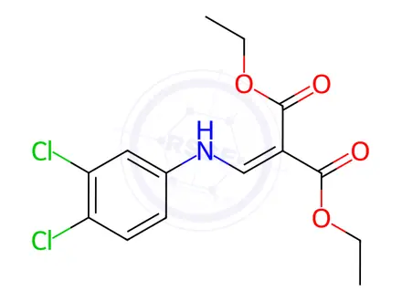Chemical structure of Diethyl 2-(((3,4-dichlorophenyl)amino)methylene)malonate