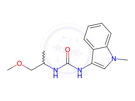 Chemical structure of 1-(1-Methoxypropan-2-yl)-3-(1-methyl-1H-indol-3-yl)urea