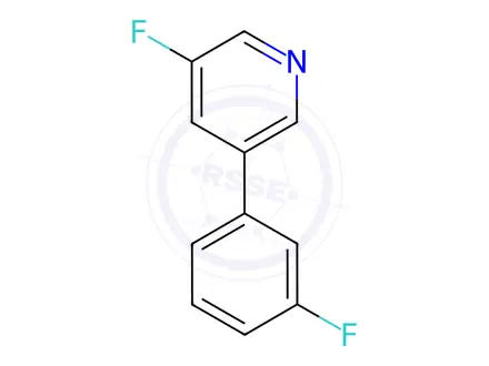 Chemical structure of 3-fluoro-5-(3-fluorophenyl)pyridine