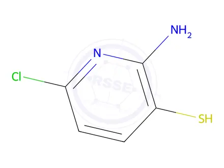 Chemical structure of 2-amino-6-chloro-pyridine-3-thiol