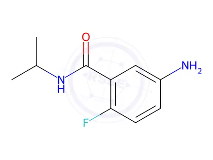 Chemical structure of Benzamide, 5-amino-2-fluoro-N-(1-methylethyl)-