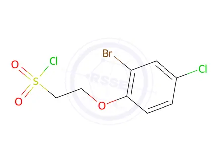 Chemical structure of 2-(2-Bromo-4-chlorophenoxy)ethane-1-sulfonyl chloride
