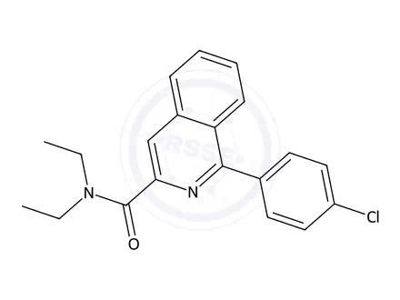 Chemical structure of 1-(4-Chlorophenyl)-N,N-diethylisoquinoline-3-carboxamide