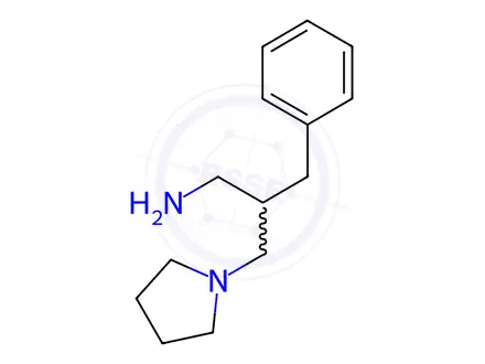 Chemical structure of 2-Benzyl-3-(pyrrolidin-1-yl)propan-1-amine dihydrochloride