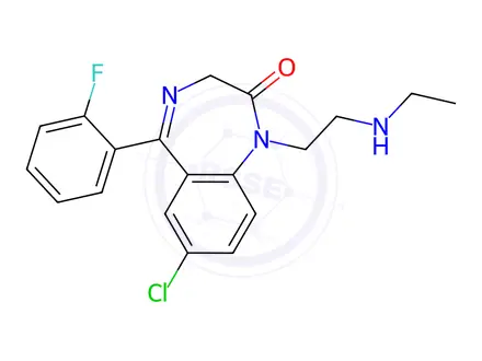 Chemical structure of Flurazepam Desethyl Impurity