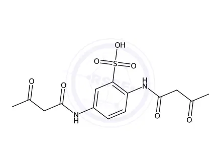 Chemical structure of 2,5-Bis(3-oxobutanamido)benzenesulfonic acid