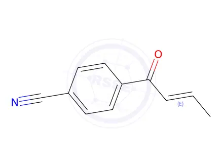 Chemical structure of (E)-4-(But-2-enoyl)benzonitrile