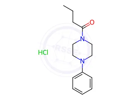 Chemical structure of Piperazine, 1-butyryl-4-phenyl-, hydrochloride