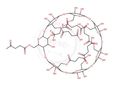 Chemical structure of Succinyl-beta-cyclodextrin