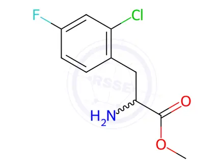 Chemical structure of Phenylalanine, 2-chloro-4-fluoro-, methyl ester