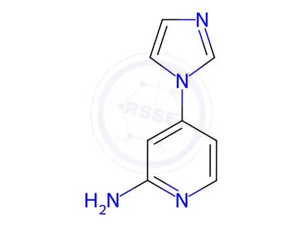 Chemical structure of 4-(1H-imidazol-1-yl)pyridin-2-amine