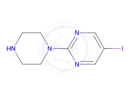 Chemical structure of 5-Iodo-2-(piperazin-1-yl)pyrimidine