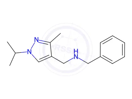 Chemical structure of benzyl[(1-isopropyl-3-methyl-1H-pyrazol-4-yl)methyl]amine