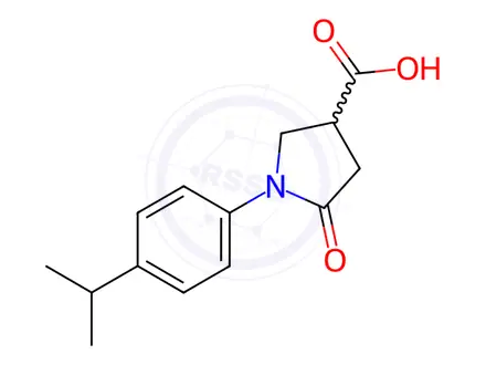 Chemical structure of 5-Oxo-1-[4-(propan-2-yl)phenyl]pyrrolidine-3-carboxylic Acid
