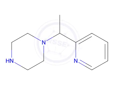 Chemical structure of 1-[1-(pyridin-2-yl)ethyl]piperazine