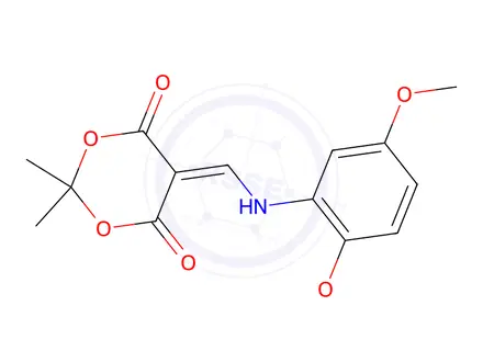 Chemical structure of 5-(((2,5-Dimethoxyphenyl)amino)methylene)-2,2-dimethyl-1,3-dioxane-4,6-dione