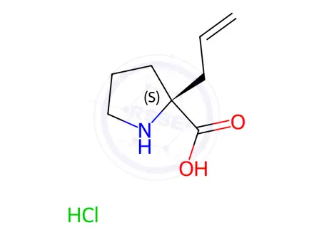 Chemical structure of (S)-Alpha-allyl-proline, HCl