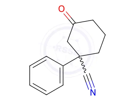 Chemical structure of 3-Oxo-1-phenylcyclohexanecarbonitrile