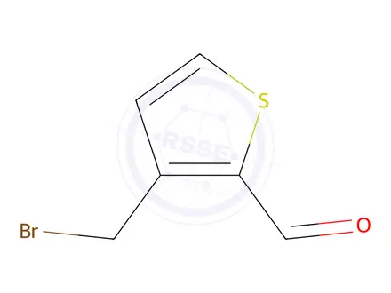 Chemical structure of 3-(Bromomethyl)thiophene-2-carbaldehyde