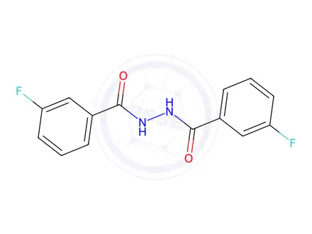Chemical structure of 3-Fluoro-N'-(3-fluorobenzoyl)benzohydrazide