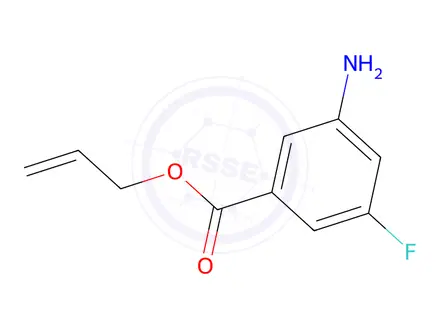 Chemical structure of Benzoic acid, 3-amino-5-fluoro-, 2-propenyl ester (9CI)