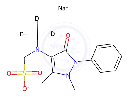 Chemical structure of Metamizole-D3 (sodium salt)