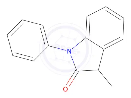 Chemical structure of 3-METHYL-1-PHENYLINDOLIN-2-ONE