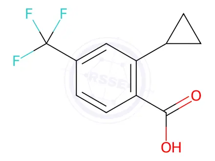 Chemical structure of 2-CYCLOPROPYL-4-(TRIFLUOROMETHYL)BENZOIC ACID