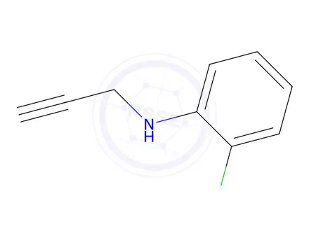 Chemical structure of Benzenamine, 2-chloro-N-2-propynyl-(9CI)