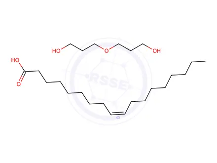 Chemical structure of 9-Octadecenoic acid (Z)-, ester with oxybis[propanol]