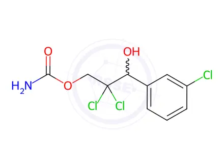 Chemical structure of 1-(m-Chlorophenyl)-2,2-dichloro-1,3-propanediol 3-carbamate