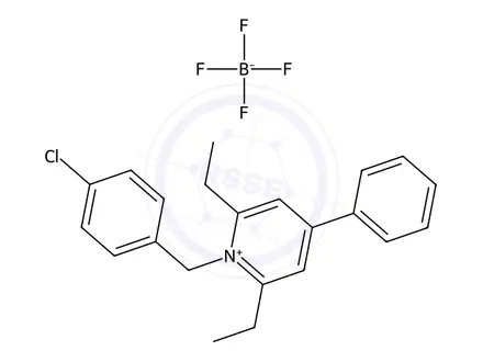 Chemical structure of 1-(4-chlorobenzyl)-2,6-diethyl-4-phenylpyridinium tetrafluoroborate