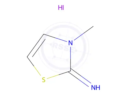 Chemical structure of 3-Methyl-2,3-dihydro-1,3-thiazol-2-imine hydroiodide