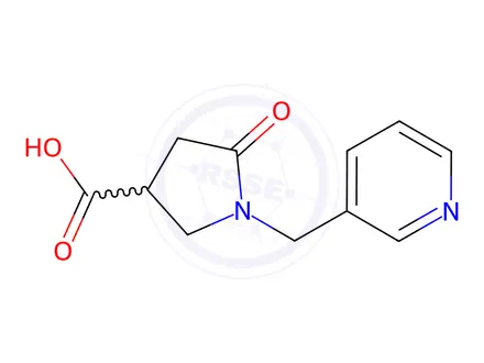 Chemical structure of 5-Oxo-1-(pyridin-3-ylmethyl)pyrrolidine-3-carboxylic Acid