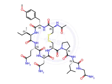Chemical structure of Oxytocin, N-acetyl-2-(O-methyl-l-tyrosine)-