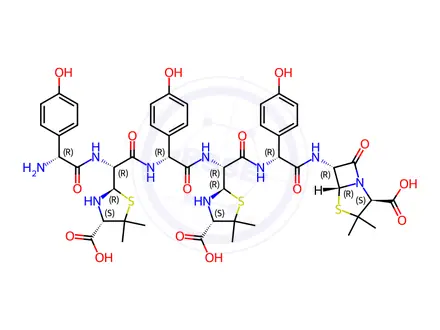 Chemical structure of Amoxicillin Impurity M (EP) (A Trimer)