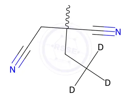 Chemical structure of 2-Ethyl-2-methyl-succinonitrile-d3