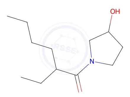 Chemical structure of 2-ethyl-1-(3-hydroxypyrrolidin-1-yl)hexan-1-one