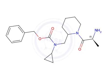 Chemical structure of Benzyl ((1-((S)-2-aminopropanoyl)piperidin-2-yl)methyl)(cyclopropyl)carbamate