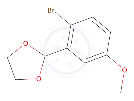 Chemical structure of 2-(2-Bromo-5-methoxyphenyl)-1,3-dioxolane