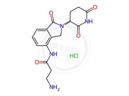 Chemical structure of 3-Amino-N-(2-(2,6-dioxopiperidin-3-yl)-1-oxoisoindolin-4-yl)propanamide